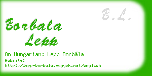 borbala lepp business card